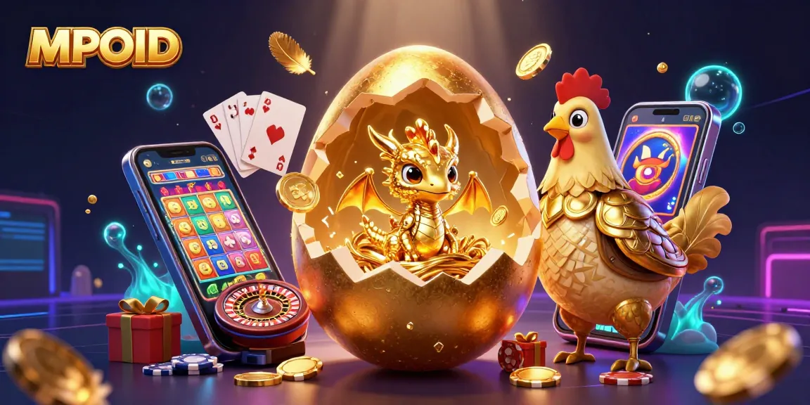 Win with MPOID's exciting gaming experience featuring a golden dragon and vibrant casino elements.