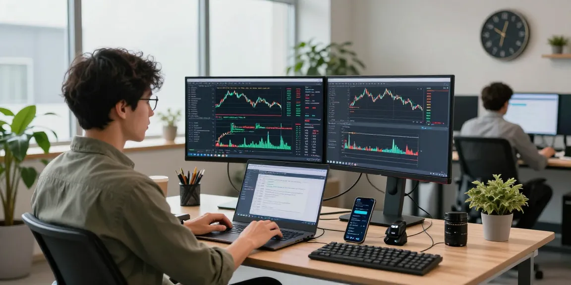Real-time trading platform setup showcasing the European blue chip stock API with dynamic data analytics.