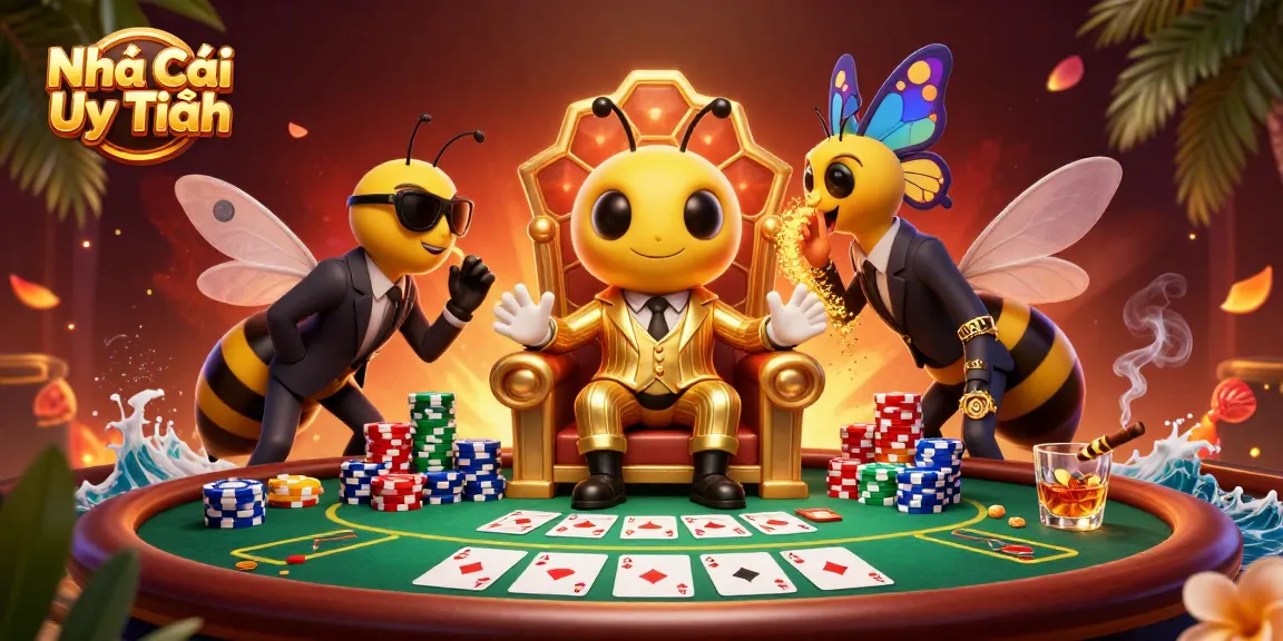 Engage in thrilling gameplay at Nhà Cái Uy Tín with various poker elements and vibrant casino atmosphere.