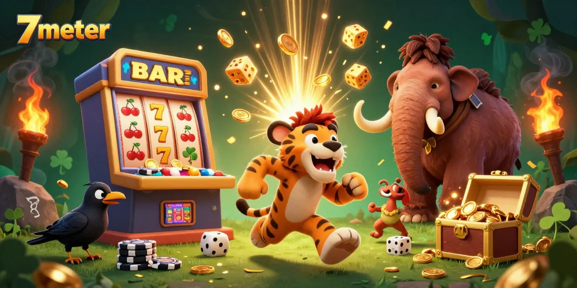 Experience thrilling wins with 7meter in this vibrant 3D casino scene full of action!