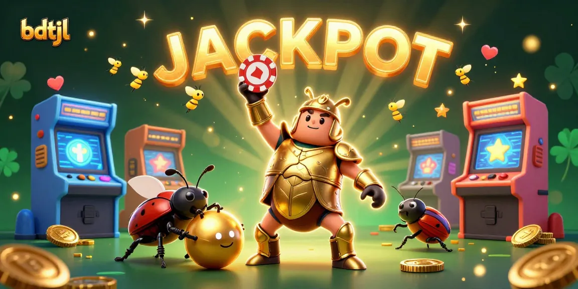 Spin for rewards with bdtjl, featuring vibrant 3D casino characters and elements celebrating victory.