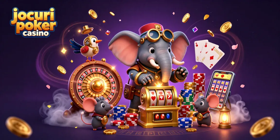 Joacă jocuri poker casino cu atmosfera vibrantă a unei ilustrații de casino 3D plină de detalii.