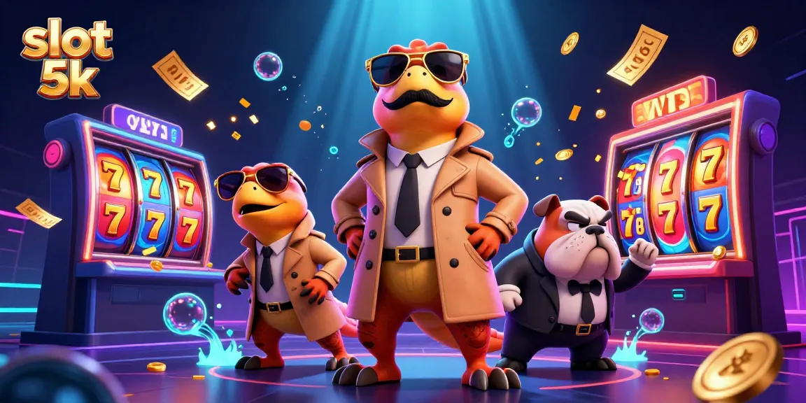 Experience the excitement of slot 5k with raptors and colorful elements at an engaging casino.