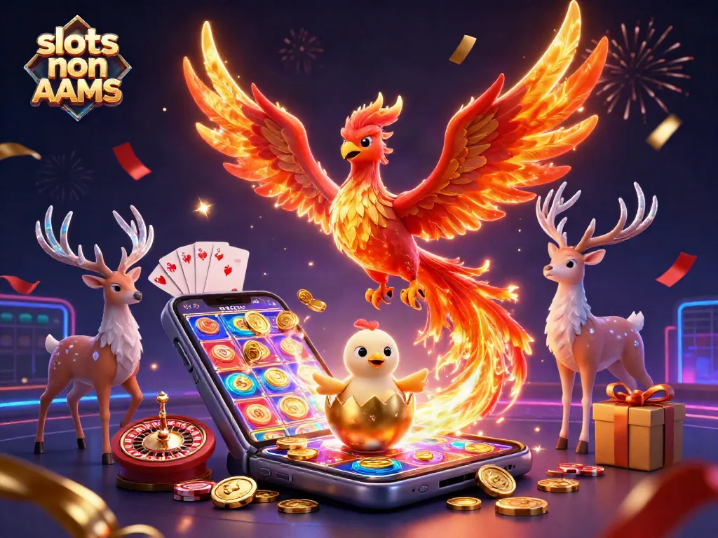 Slot non AAMS con una fenice fiammeggiante e giochi di casinò