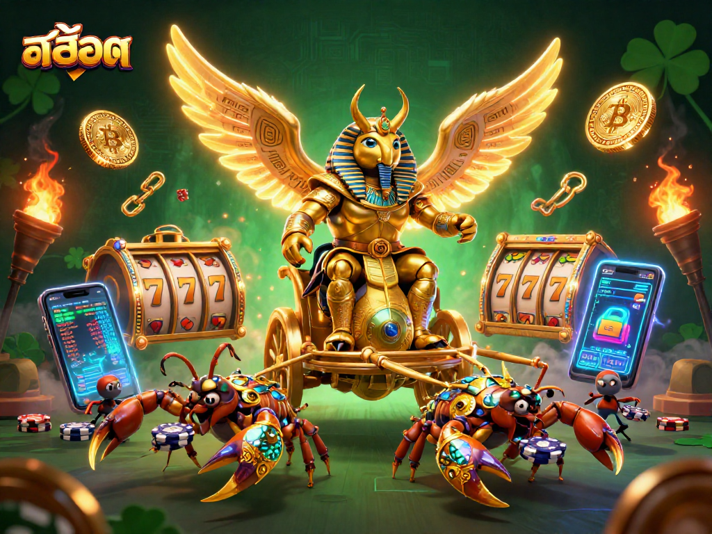 Experience thrilling สล็อต adventures with a golden scarab beetle and stunning slot games.