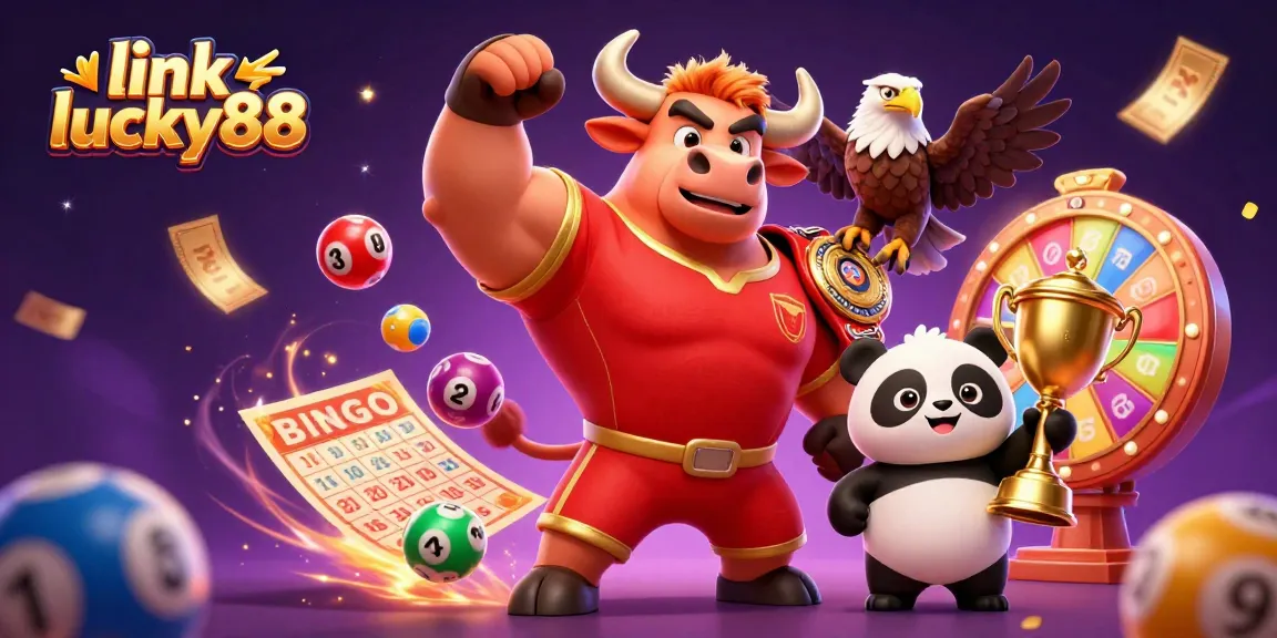 Win big with link lucky88 while enjoying colorful lottery balls and festive casino elements.