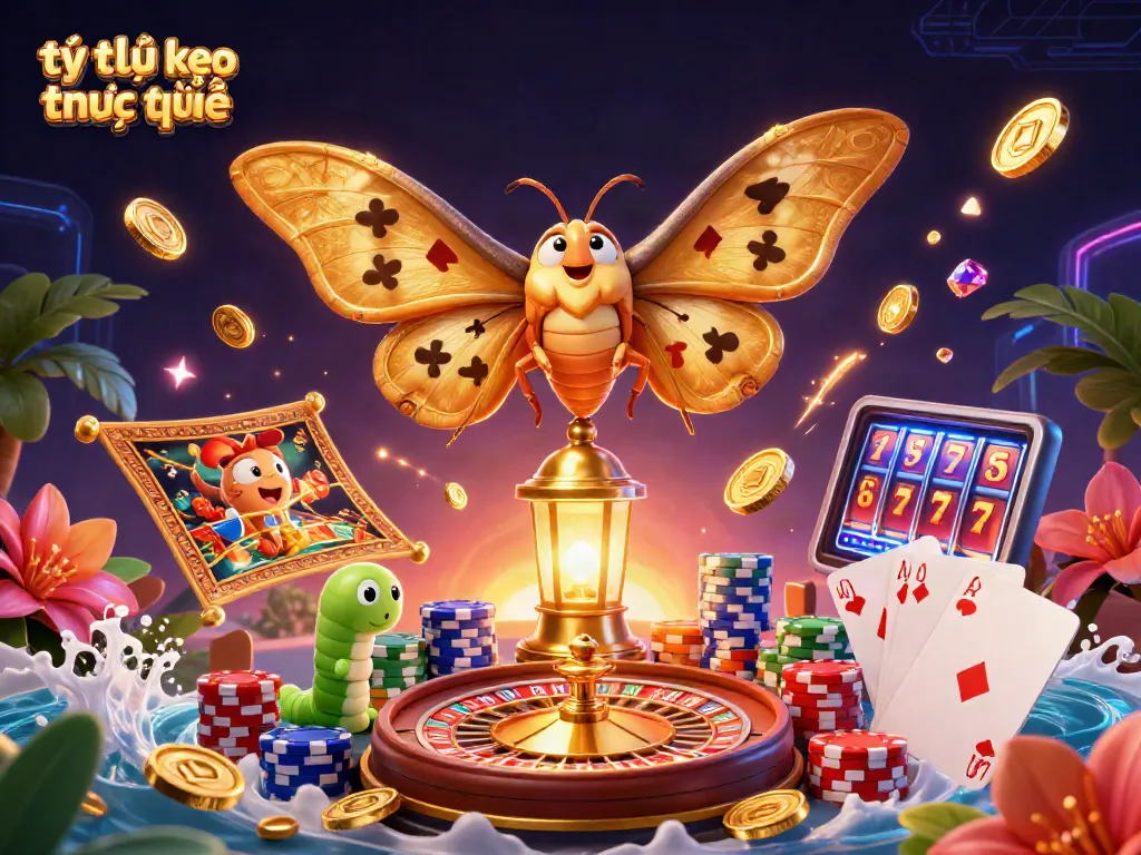 Experience tỷ lệ kèo trực tuyến illustrated with vibrant 3D characters and dynamic casino elements.