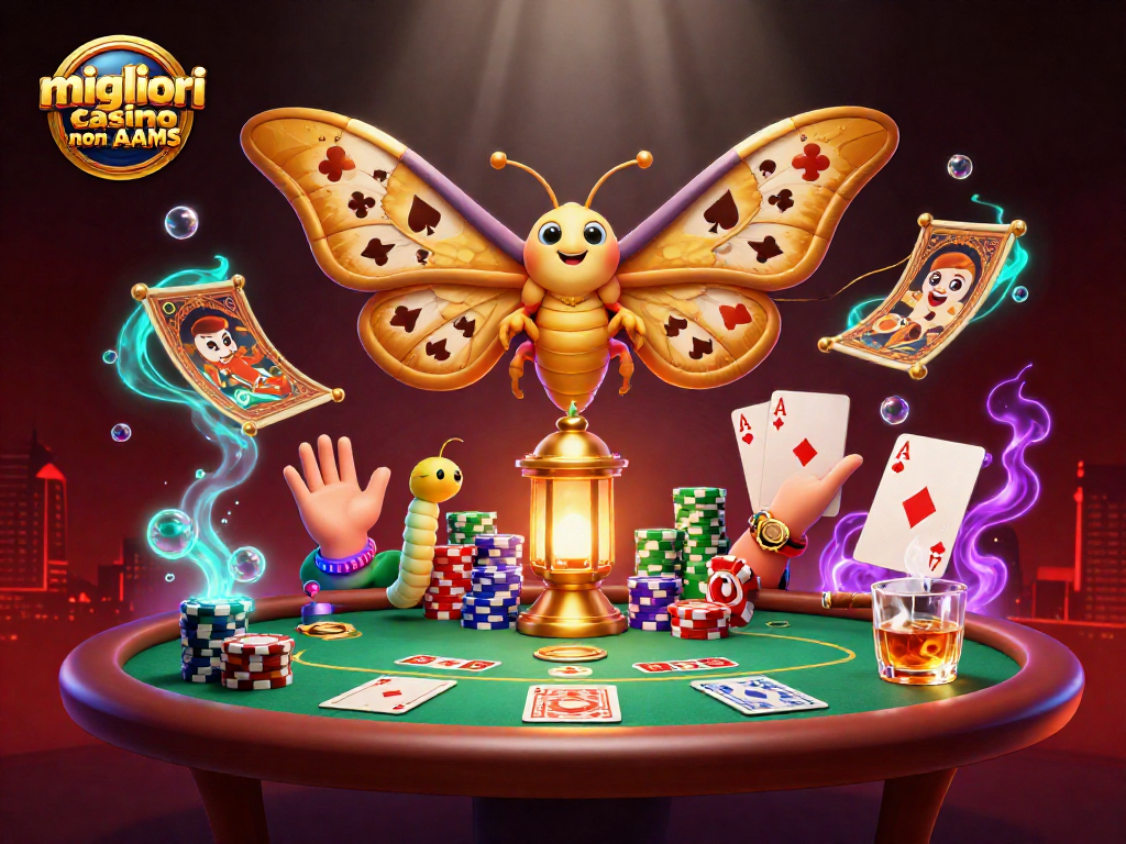 I migliori casino non AAMS riprodotti in un'illustrazione 3D vivace e dettagliata.