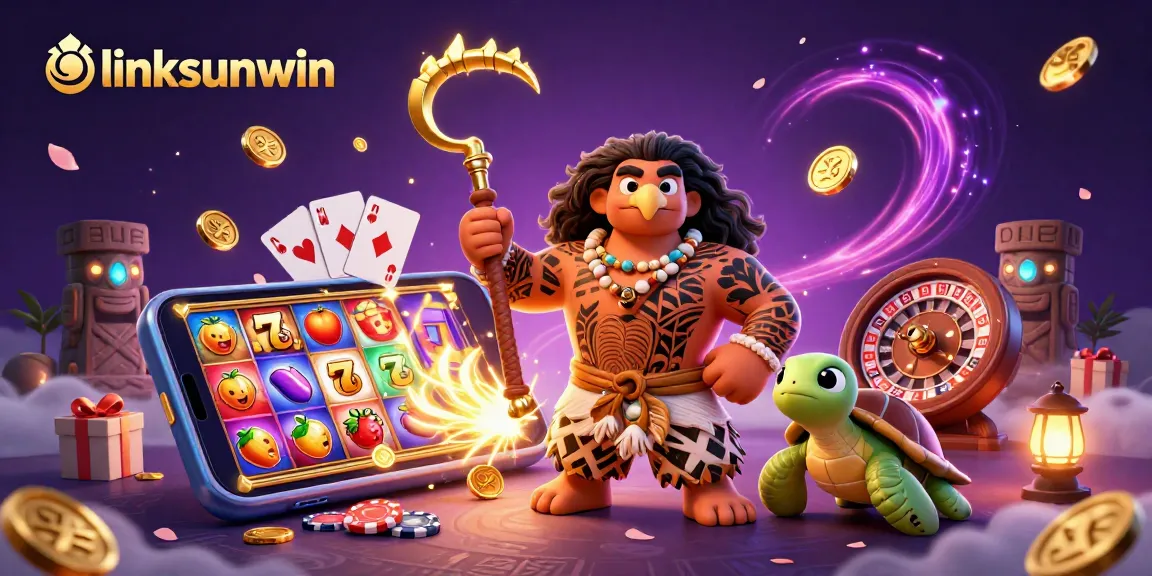 Engage with linksunwin at an exciting online casino featuring a unique Polynesian theme.