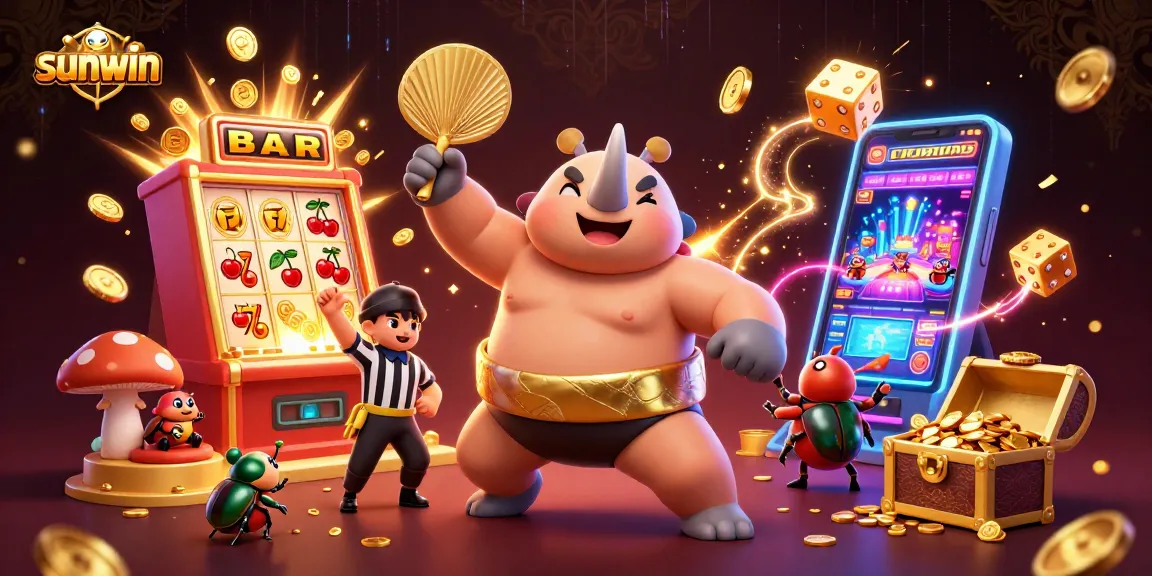 Experience the thrilling slots action with sunwin featuring a dynamic beetle sumo champion and jackpot excitement.