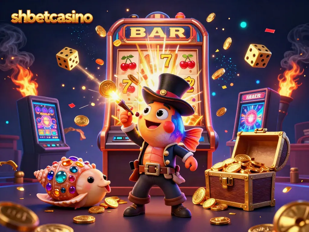 Play exciting games at shbetcasino with our vibrant underwater scene featuring winning characters and treasures!