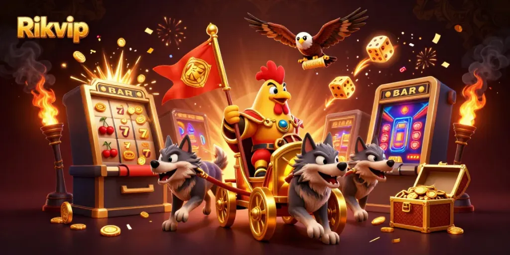 Enjoy exciting wins at Rikvip's lavish casino scene featuring rich visuals and dynamic elements.