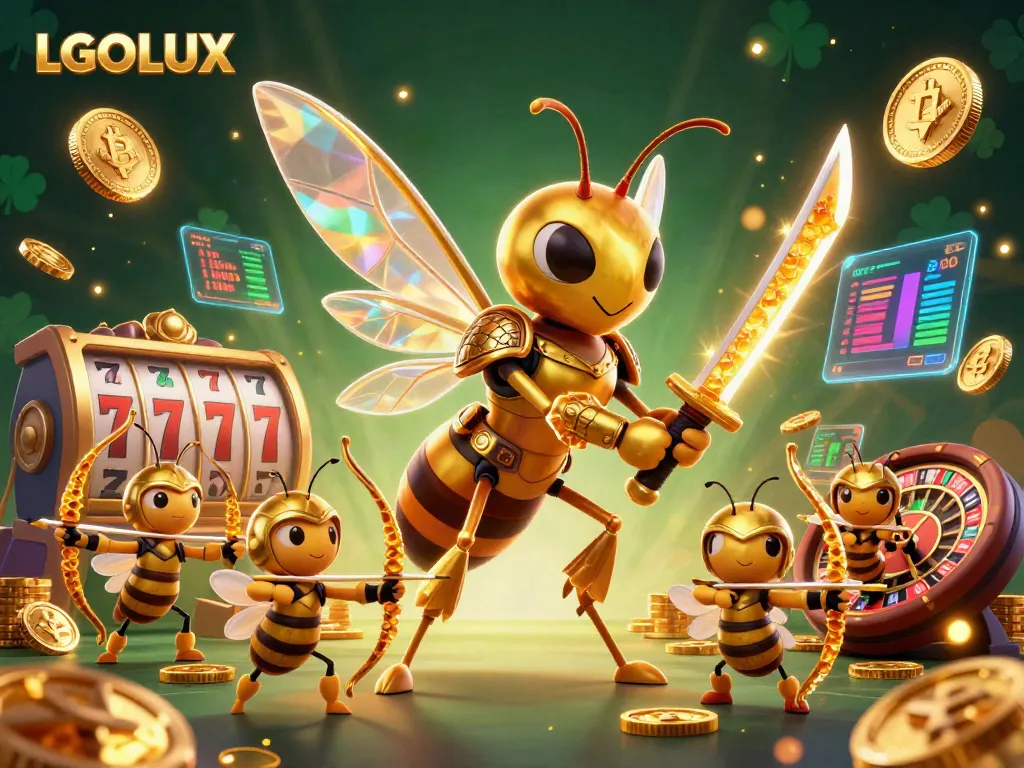 Experience thrilling gameplay with LGOLUX as golden hornets and bee archers illuminate the casino realm.
