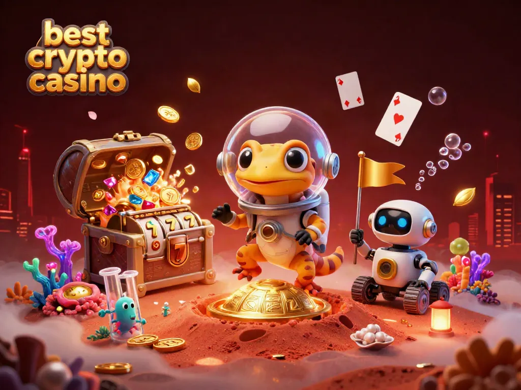 Explore the best crypto casino experience with the Martian gecko and golden treasures.