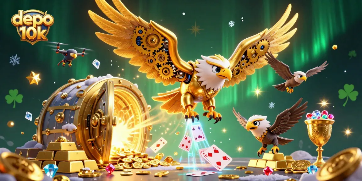 Experience thrilling gameplay at depo 10k with a dynamic scene of winning treasures amidst holographic excitement.