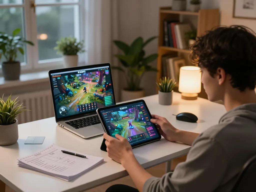 KADAL 778 gaming session on tablet, showcasing an engaging online gameplay atmosphere.