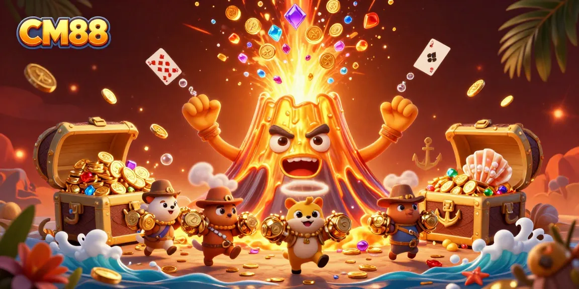 Experience excitement at CM88 with treasure-filled scenes of gaming adventures and casino thrills.