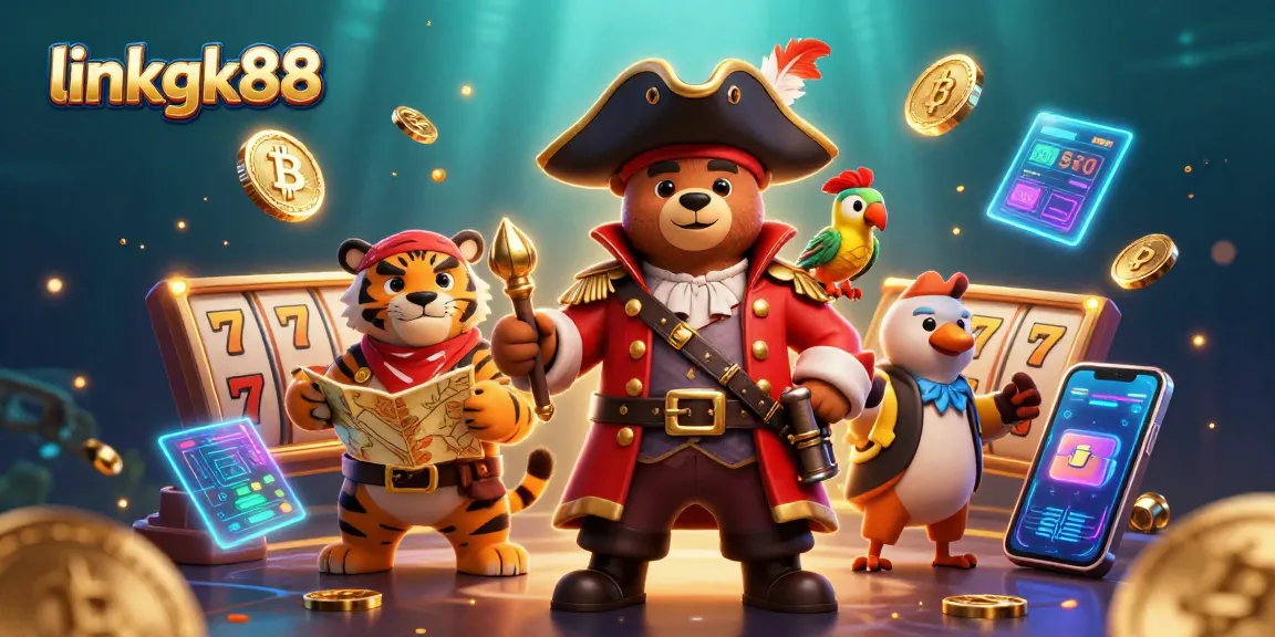 Engage with linkgk88's exciting slot games featuring colorful characters and vibrant casino elements.