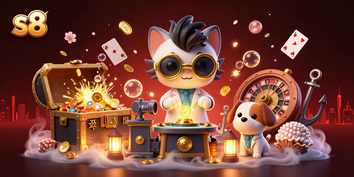 S8 - Experience thrilling online casino gaming with vibrant characters and dynamic casino elements.