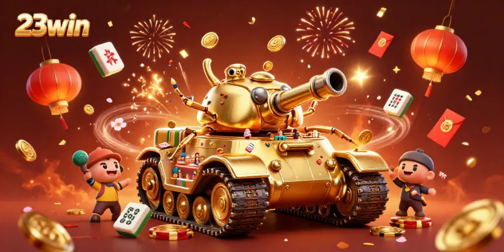 Engage with 23win in a vibrant casino adventure, featuring dynamic games and festive elements.