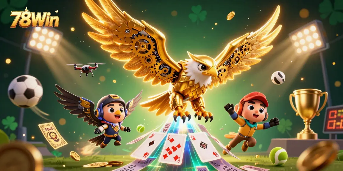 Experience thrilling gameplay at 78Win with dazzling casino scenes and dynamic sports action.