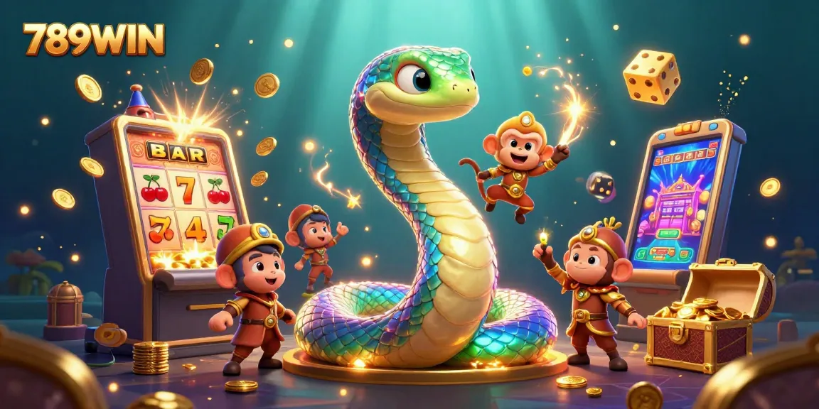 Experience the excitement of 789WIN with vibrant 3D characters winning jackpots and enjoying casino games.