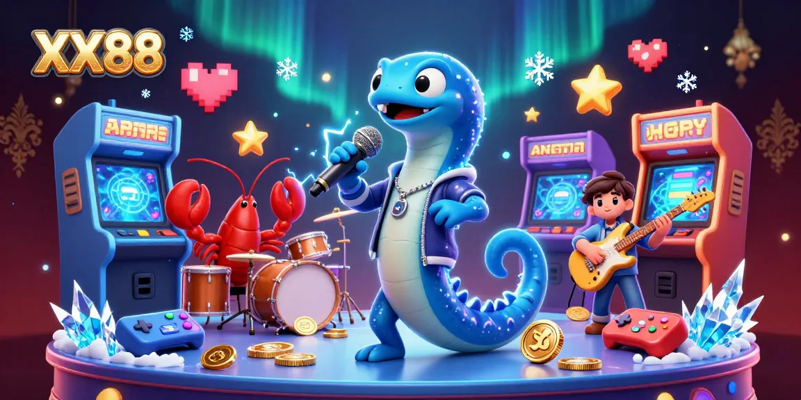 Experience the vibrant energy of XX88 with this dynamic underwater casino scene featuring lively characters and colorful game elements.