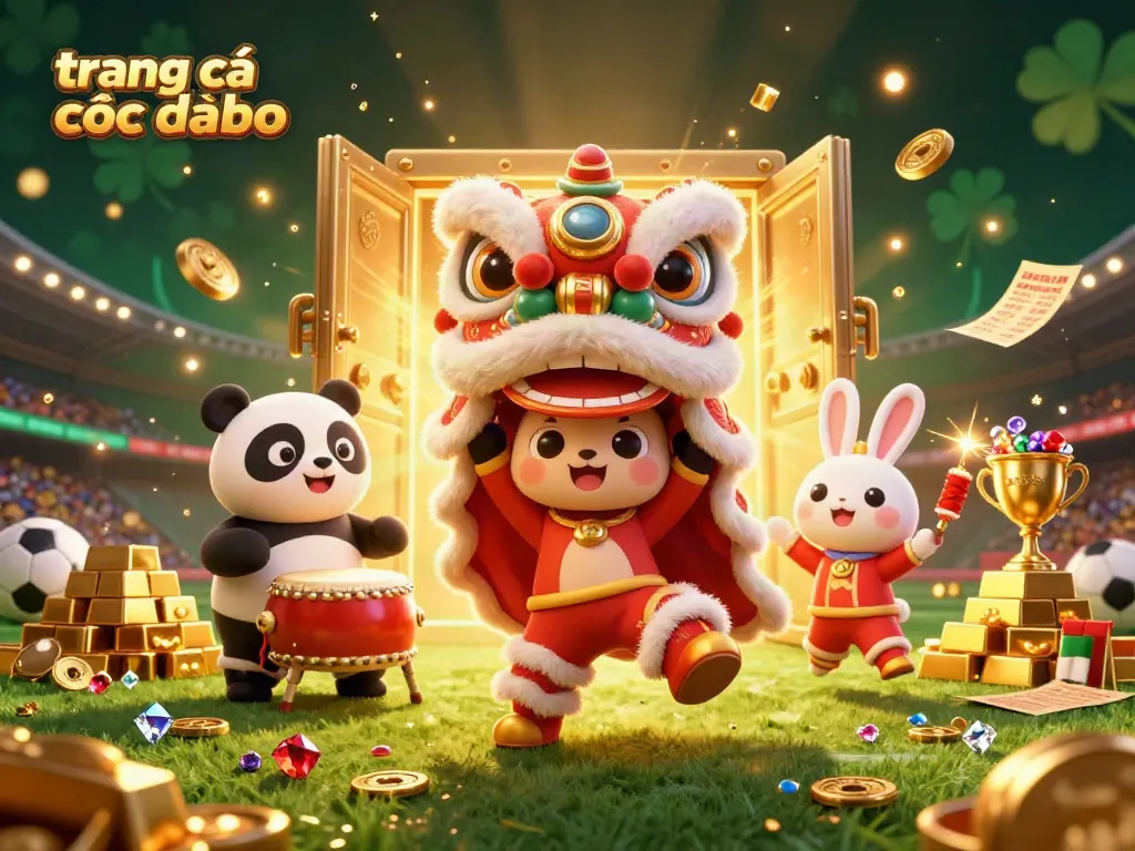 Trang cá cược đá bóng: Trải nghiệm sôi động với linh vật, vàng bạc chiếu sáng, và không khí thể thao hấp dẫn