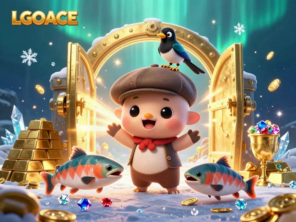 Uncover winning techniques at LGOACE with a playful Nessie in a vibrant casino scene.